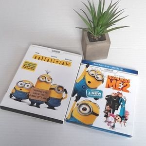 Despicable Me 2 DVD/Blu-Ray & Minions DVD Widescreen Movie Bundle